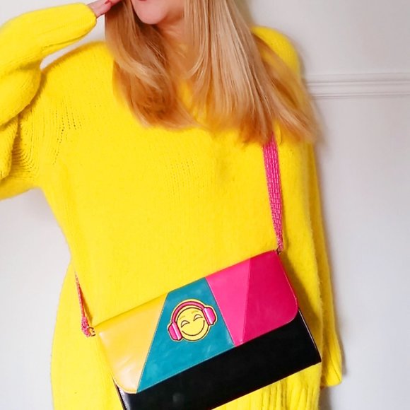 Refashioned 80's Crossbody Bag (or clutch) - Picture 6 of 7